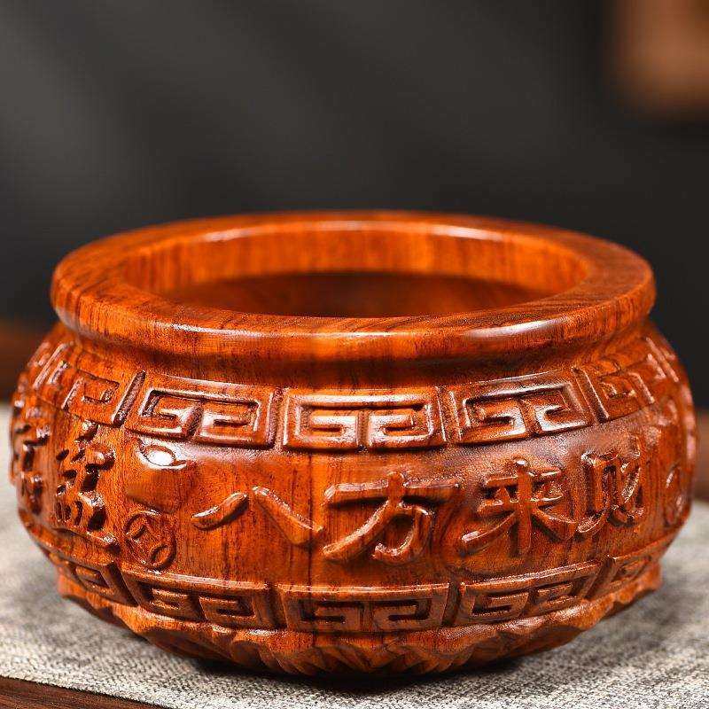 实木聚宝盆木雕摆件花梨木头整木挖空可放东西家用装饰品开业送礼,淘宝优惠券,粉丝福利购,淘宝优惠卷