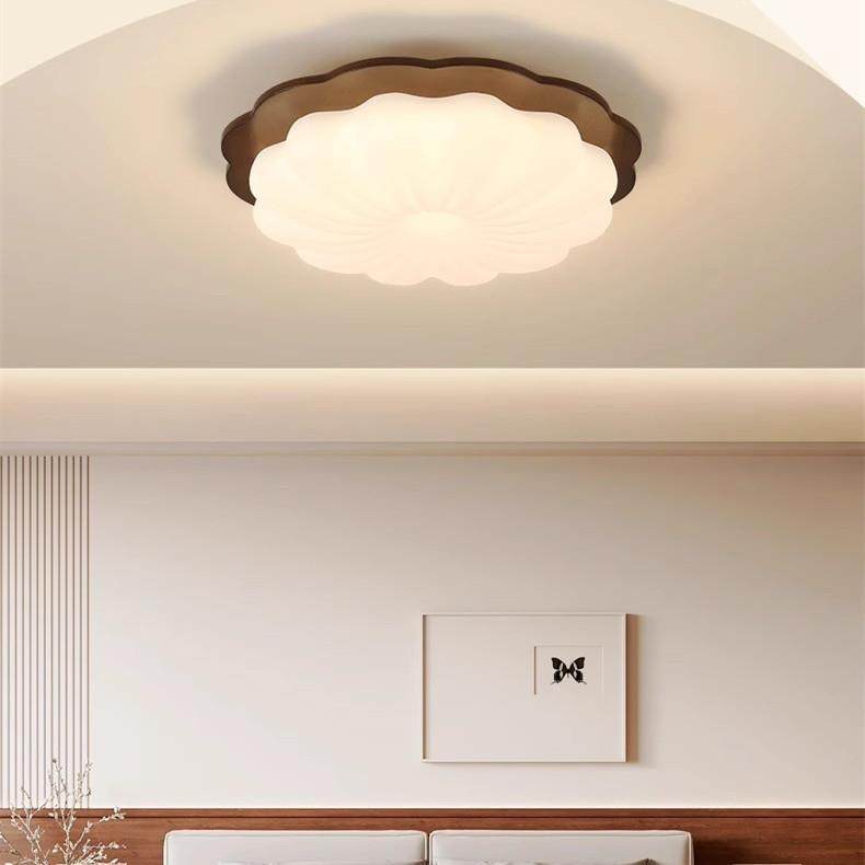 中古复古奶油风新中式创意实木胡桃木色卧室灯书房吸顶灯具6608,淘宝优惠券,粉丝福利购,淘宝优惠卷