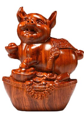 花梨木雕十二生肖摆件一套实木质鼠牛虎兔龙蛇马羊猴W鸡狗猪工艺