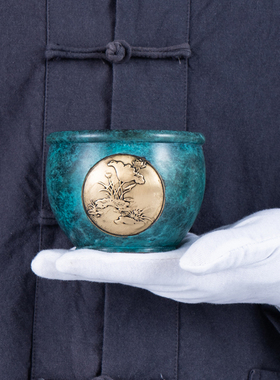 铜聚宝盆摆件办公室店铺家居玄关招财貔貅聚财装饰工艺.品开业礼