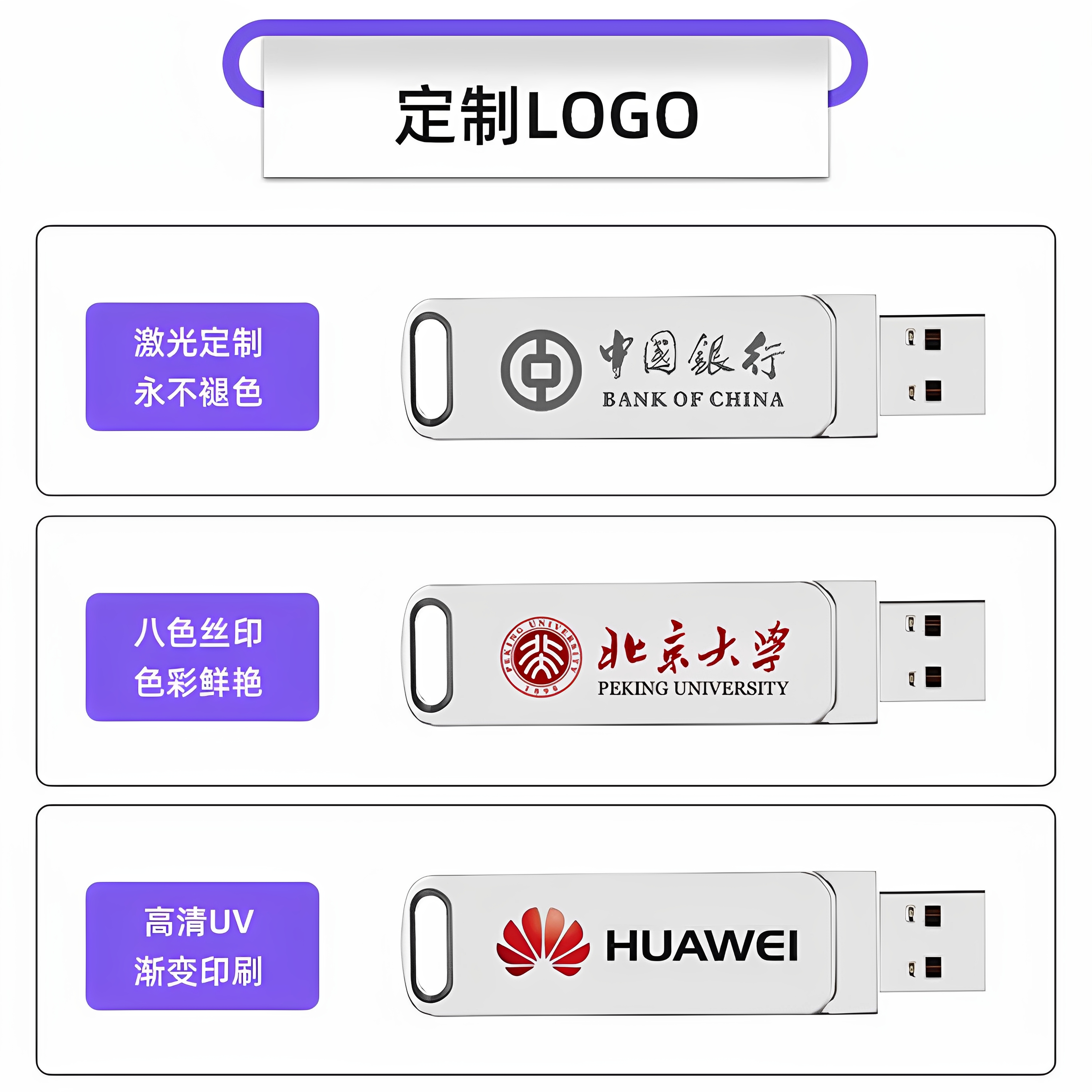 正品3.0高速金属u盘128g64g16g8g4g2g1gb投标优盘32g刻字定制logo - 图1