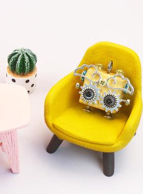 木小魔亲子手工DIY项链蒸汽朋克手作木质机器人吊坠