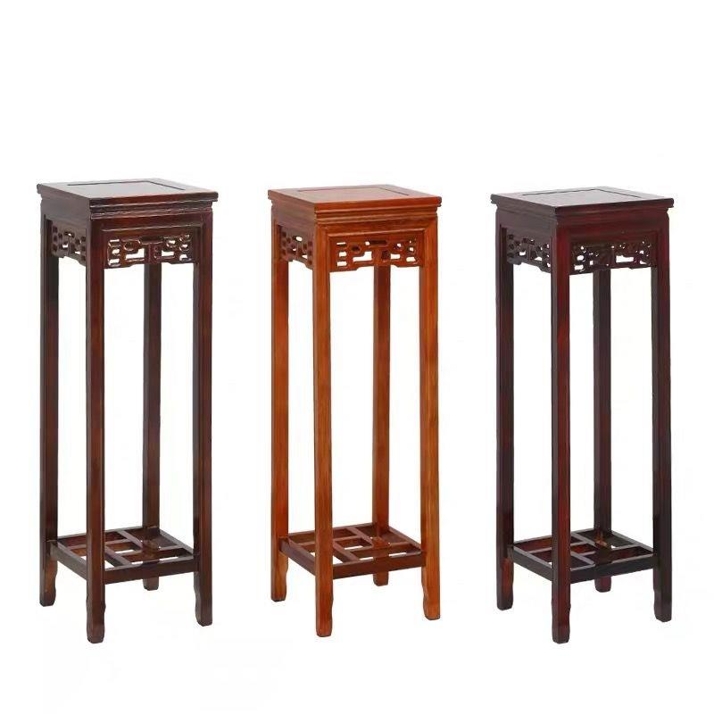 特价包邮实木花架彷古怀旧进口桃木置物架整装客厅吊兰落地花篮架 - 图2