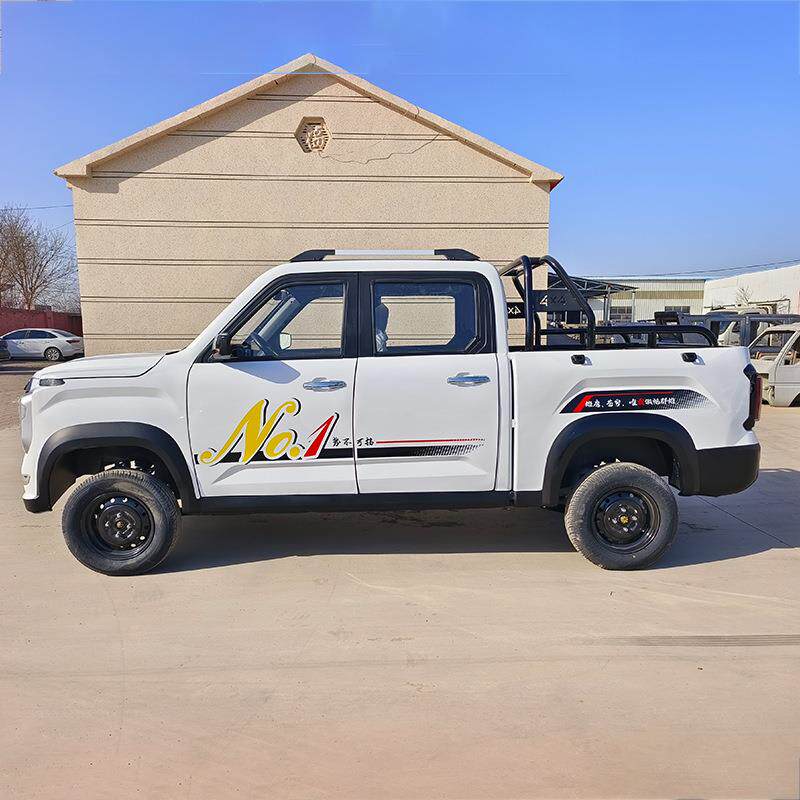 电动巡逻皮卡车两排五座电动四轮景区园区厂区巡修安保拉货货斗车 - 图1