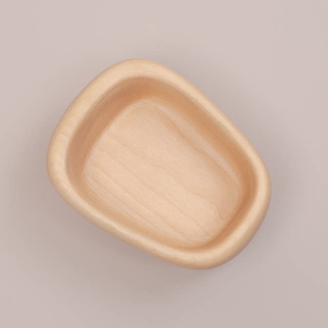 North American hard maple solid wood desktop jewelry storage tray