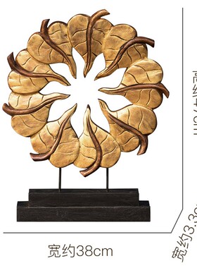 新品异丽东南亚风格客厅餐t厅装饰品摆件玄关实木雕刻泰式工艺品