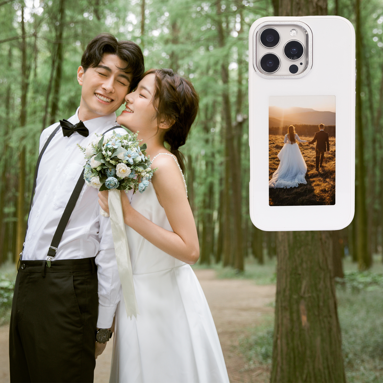 iPhone15/16ProMax墨水屏手机壳 苹果16Pro高清墨水屏手机壳 投屏手机壳 13-16ProMax支架手机保护壳 - 图0