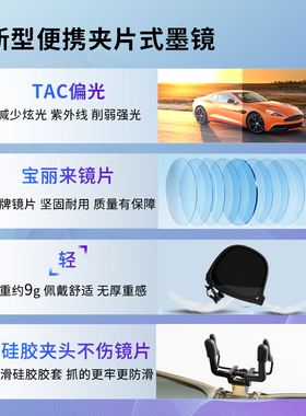 岩乐可折叠男女近视专用墨镜夹片