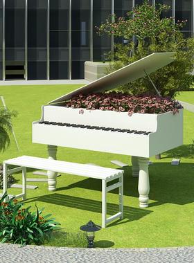 极速户外仿真钢琴模型摆件雕塑落C地园林景观庭院别墅装饰园艺创