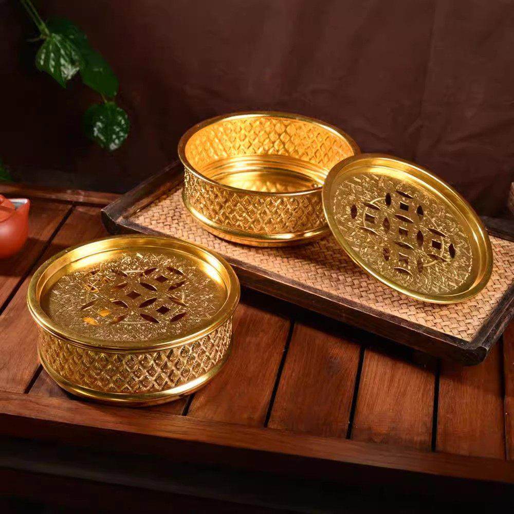 泰国功夫茶具茶台办公会客家用圆形精雕锡制茶托盘大容量沥水茶盘,淘宝优惠券,粉丝福利购,淘宝优惠卷