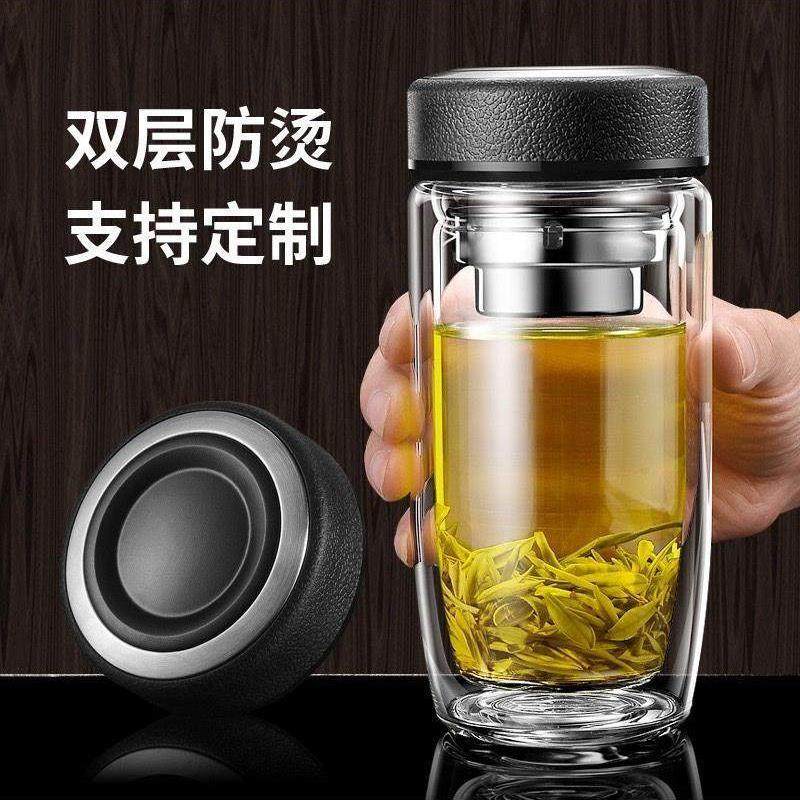 摔钢化玻璃杯茶叶杯子摔不烂的隔热保温水杯双层鹅蛋杯男士茶杯防,淘宝优惠券,粉丝福利购,淘宝优惠卷