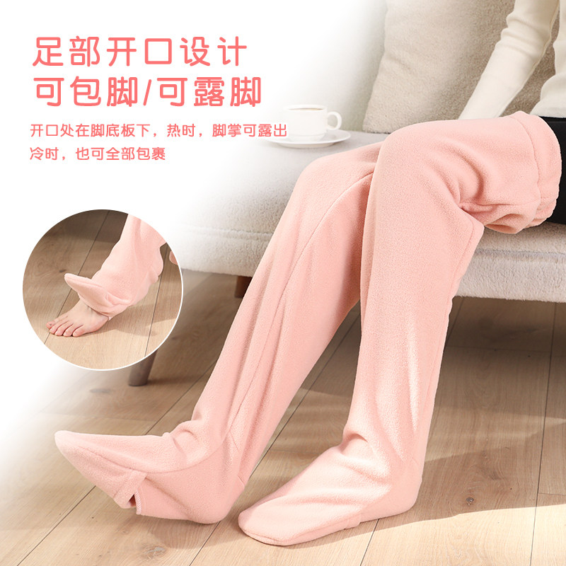 秋冬加厚护腿袜护l膝保暖老寒腿膝关节防寒长筒袜套老年人睡觉护,淘宝优惠券,粉丝福利购,淘宝优惠卷