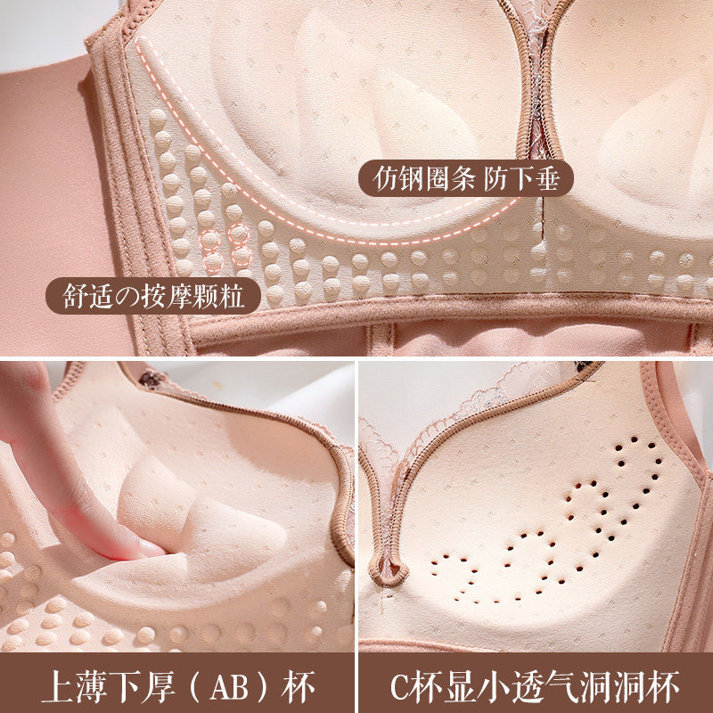 内衣女小胸聚g拢薄款收副乳大码防下垂大胸显小调整型无钢圈文胸,淘宝优惠券,粉丝福利购,淘宝优惠卷
