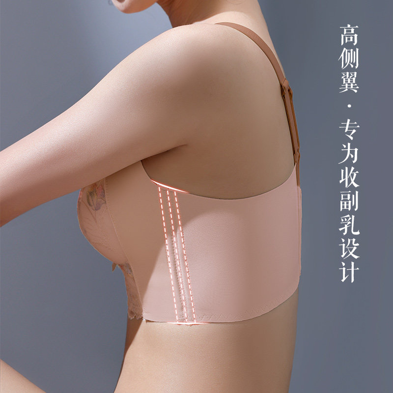 内衣女小胸聚g拢薄款收副乳大码防下垂大胸显小调整型无钢圈文胸,淘宝优惠券,粉丝福利购,淘宝优惠卷