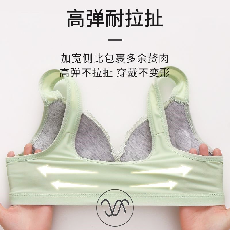 中老年妈妈女士背心式前扣内衣无C钢圈胸罩蕾丝聚拢上托防下垂乳,淘宝优惠券,粉丝福利购,淘宝优惠卷