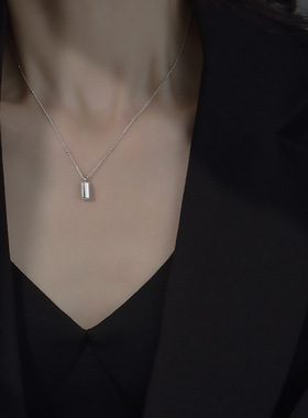 S925纯银暴富小金条项链