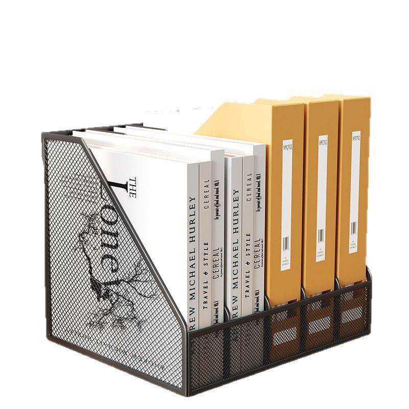 金属文件架办公室桌面分类笔筒一体式文件框文具收纳架档案资料收,淘宝优惠券,粉丝福利购,淘宝优惠卷