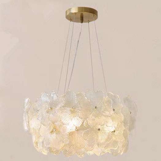 轻奢法式花环奶油风创意双层灯主卧室灯简约大气水晶灯客厅吊灯 - 图0