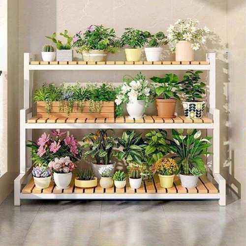 YW新款花架可移动带轮置物架阶梯客厅落地式多层花架子阳台室外 - 图2