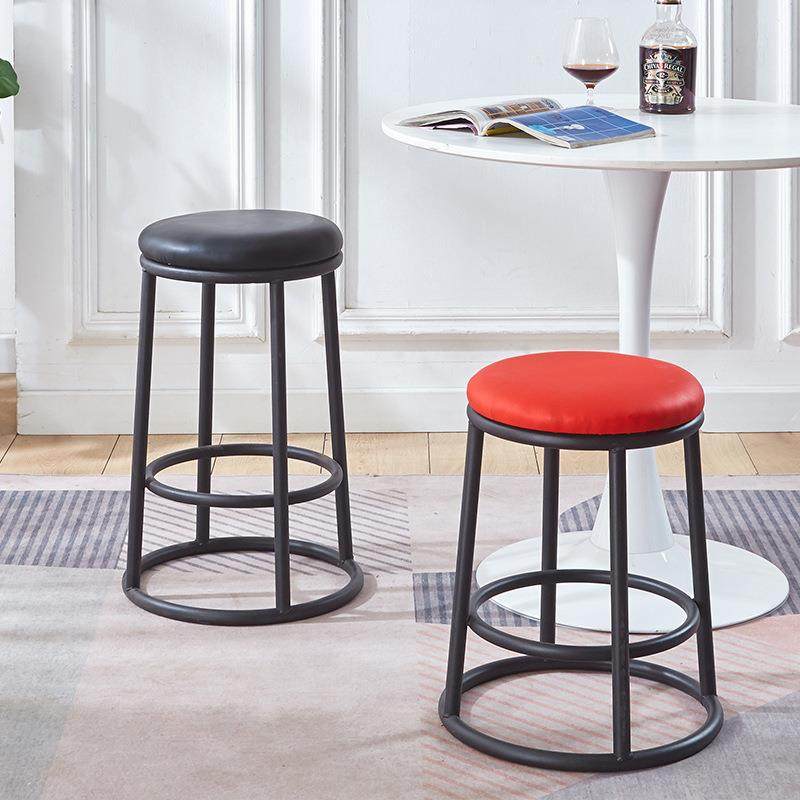高脚椅 吧台凳 酒吧前台加高凳子圆高凳钢筋凳彩色皮面凳家用酒店,淘宝优惠券,粉丝福利购,淘宝优惠卷