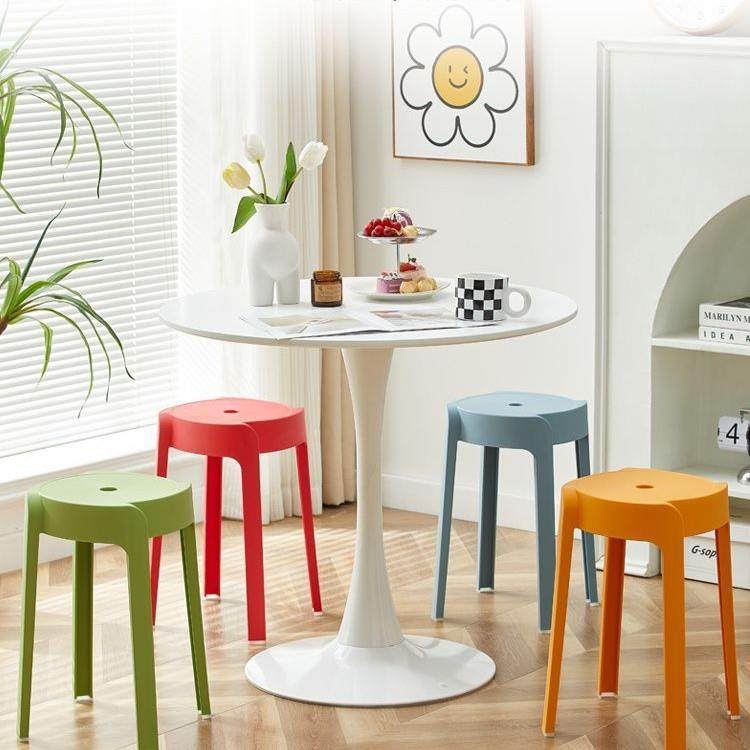 家用加厚客厅可摞叠收纳凳凳子简约现代圆凳创意餐桌塑料高凳板凳,淘宝优惠券,粉丝福利购,淘宝优惠卷