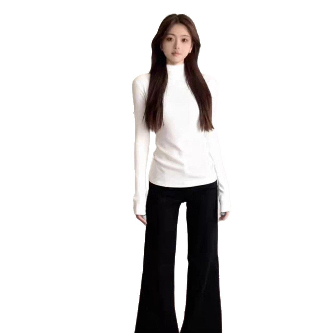 黑色半高领打底衫女秋冬保暖内搭长袖恤修身显瘦百搭基础款上衣,淘宝优惠券,粉丝福利购,淘宝优惠卷