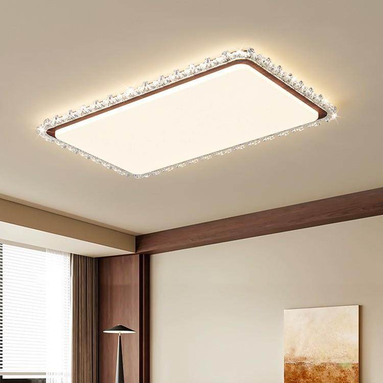 客厅吸顶灯简约木纹中古奶油风仿水晶轻奢高级感全屋灯具套餐组合,淘宝优惠券,粉丝福利购,淘宝优惠卷