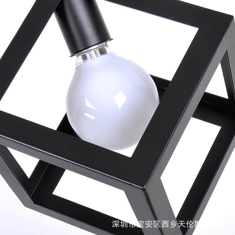 复古美式乡村方形餐吊灯四方创意吧台客厅灯具工业风loft铁艺吊灯,淘宝优惠券,粉丝福利购,淘宝优惠卷