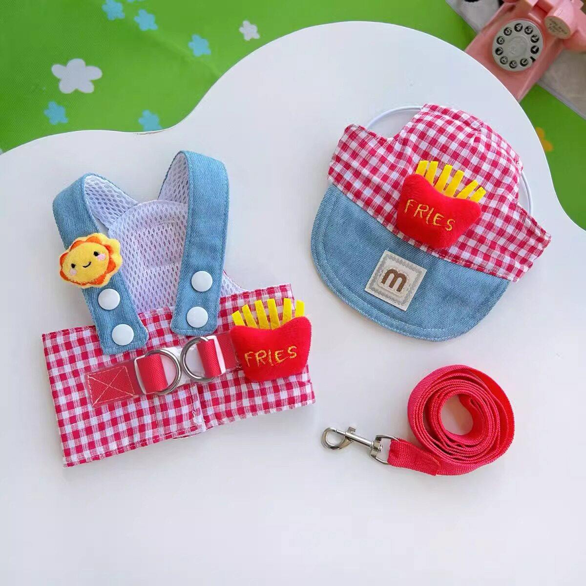 猫咪专用胸背牵引绳春夏季狗狗变装帽子套装防挣脱不勒脖外出胸背,淘宝优惠券,粉丝福利购,淘宝优惠卷