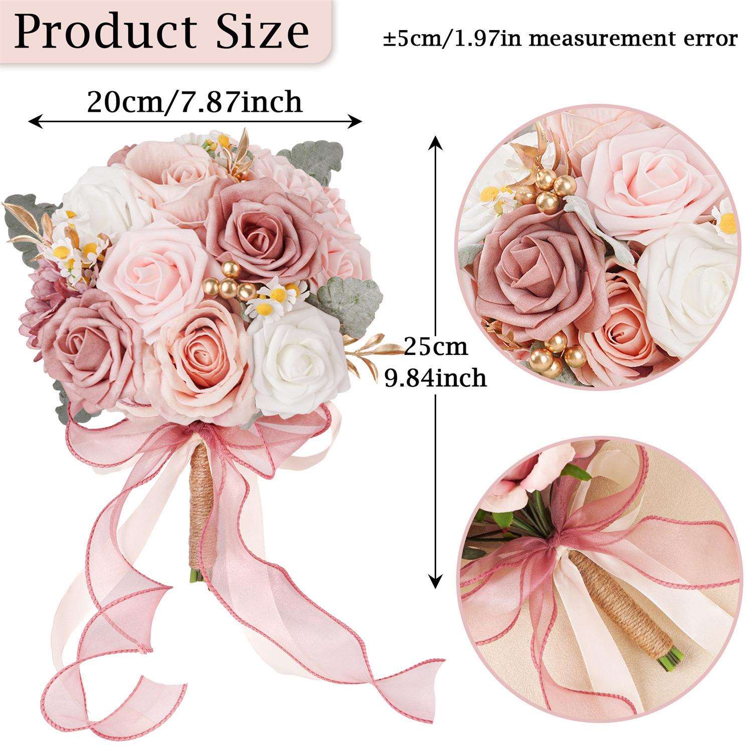 新娘伴娘手捧花新娘高级感仿真花束成品拍摄道具假花人造花束仿真 - 图3