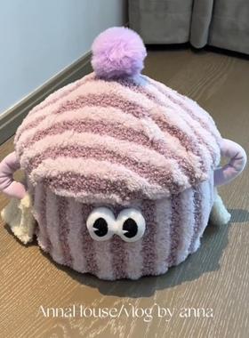 小怪兽收纳筐多巴胺家用客厅杂物零食整理篮玄关可爱置物收纳盒子