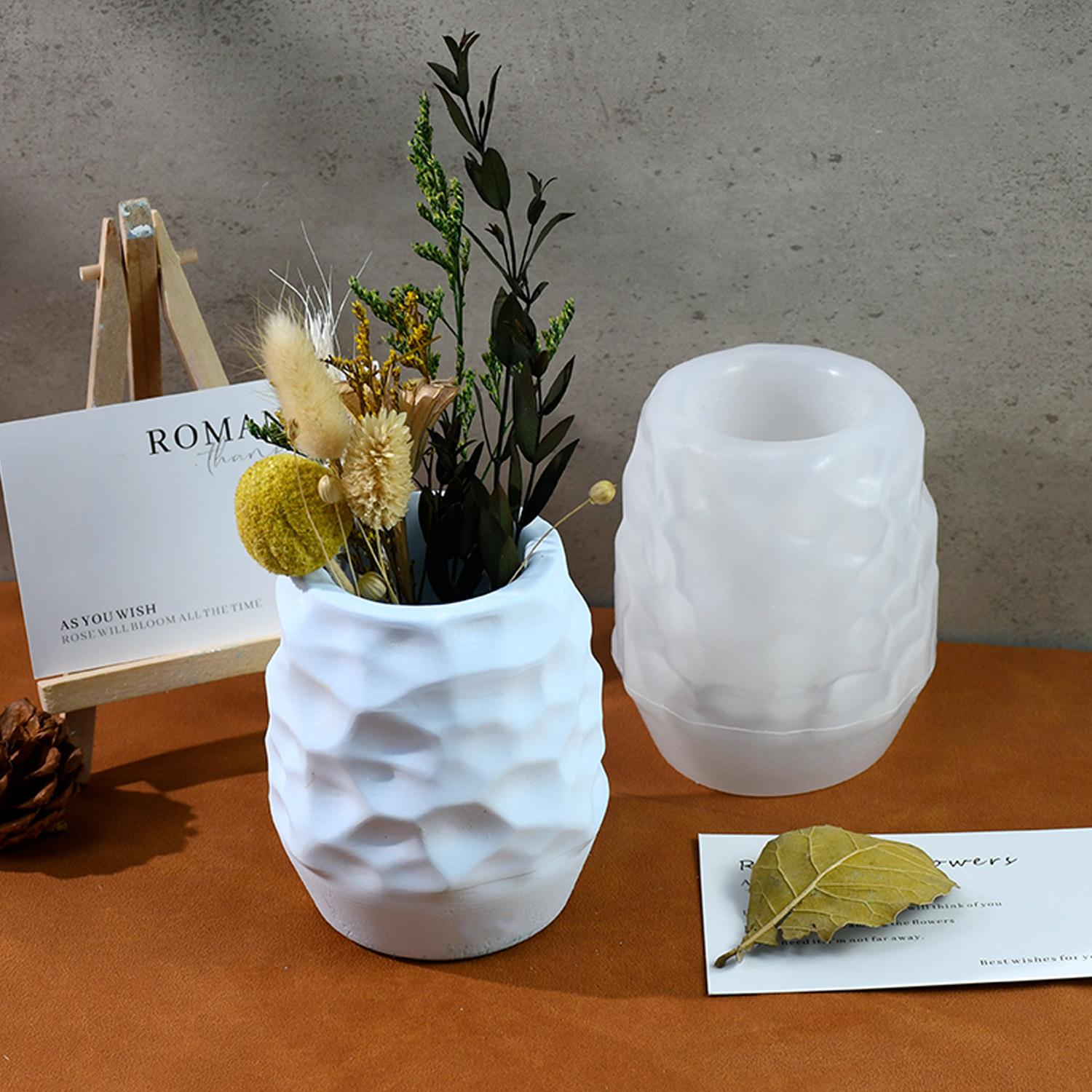 得意洋洋diy滴胶模具简约家居蜂窝花瓶硅胶模具笔筒收纳树脂模具 - 图0