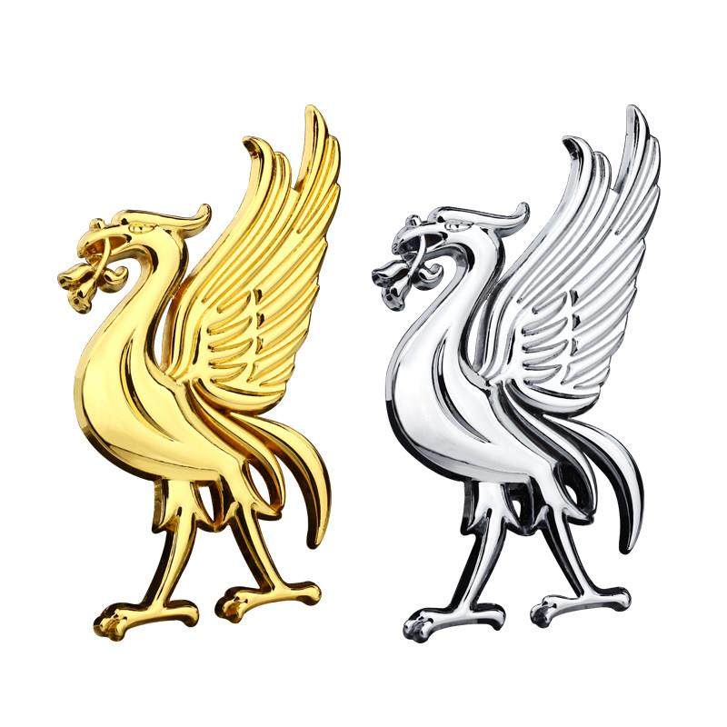 红军利物浦队徽利弗鸟金属车贴凤凰3D个性车标汽车反光装饰贴纸,淘宝优惠券,粉丝福利购,淘宝优惠卷