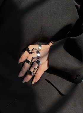 极速Gothic Knuckle Rings For Women Metal BendabRle Finger Ri