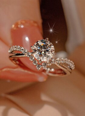 极速结婚用的假钻戒仿真一对婚礼戒指求婚道具P现场假对戒订婚仪