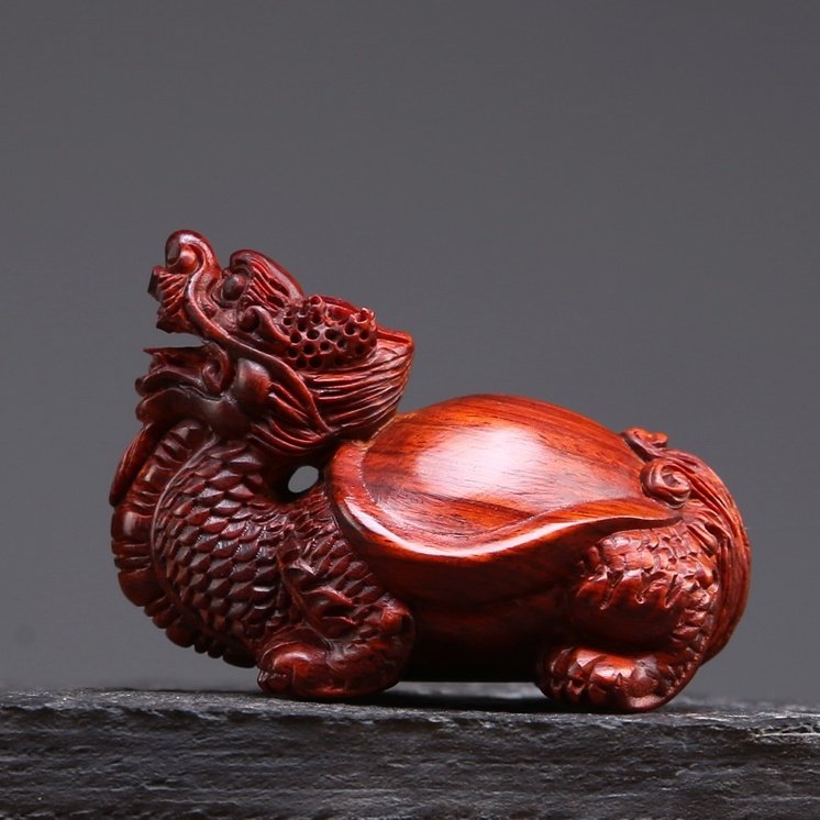 印度小叶紫檀木雕龙龟摆件玄关红木质手工雕刻文玩吉祥随身把玩件,淘宝优惠券,粉丝福利购,淘宝优惠卷