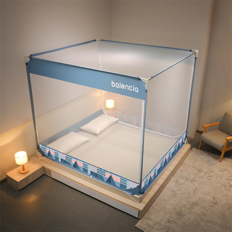 方顶坐床蚊帐2025新款宫廷三开门儿童防摔蚊帐宿舍家用支架蚊帐,淘宝优惠券,粉丝福利购,淘宝优惠卷