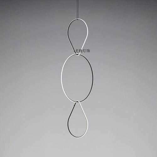 DIY自由组合珠宝吊坠吊灯楼梯餐厅卧室床头后现代简约几何图案灯 - 图2