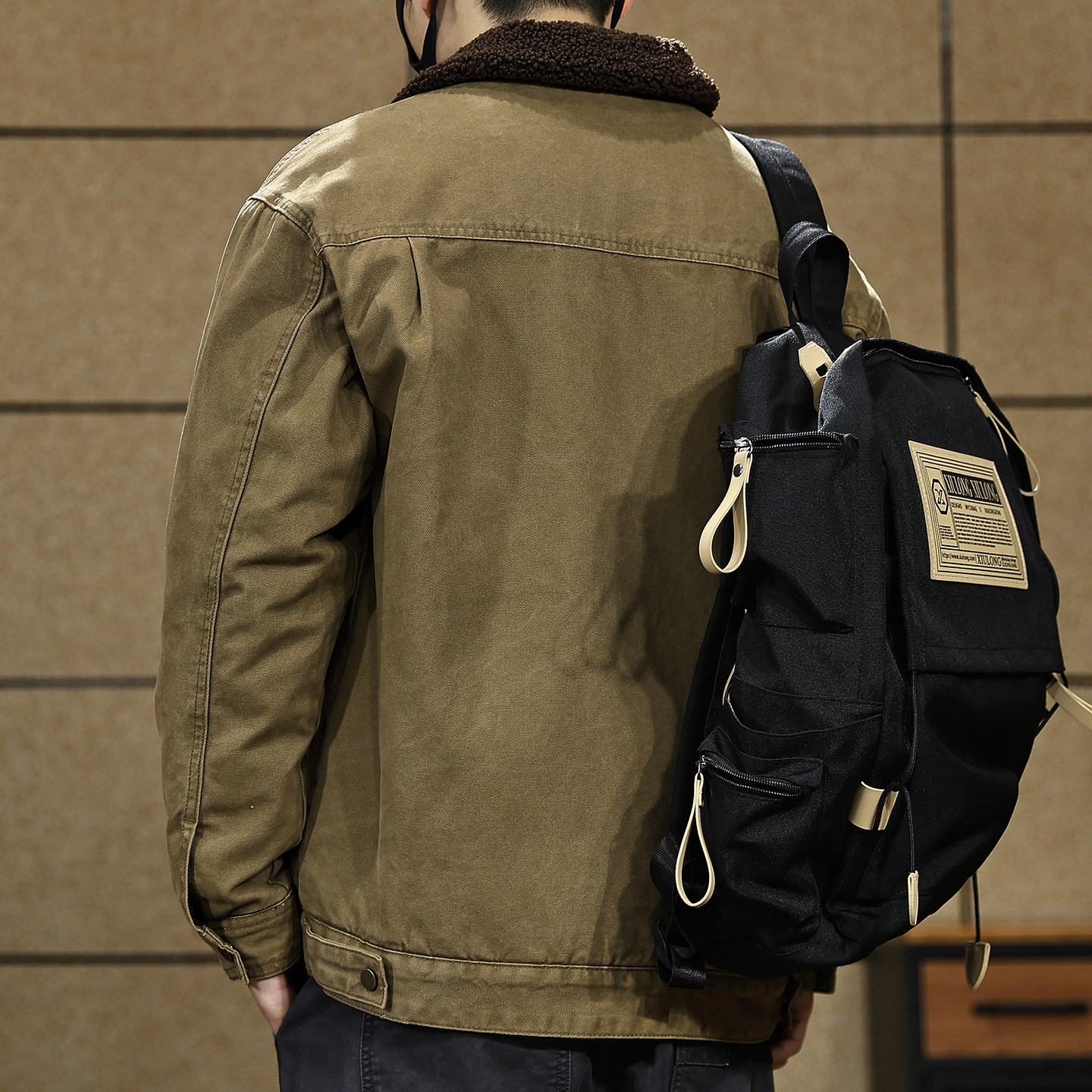 美式复古羊羔绒棉衣外套男冬季加绒加厚男士底特律棉服工装夹克潮,淘宝优惠券,粉丝福利购,淘宝优惠卷