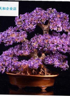 l黄水晶招财摇钱树摆n件家居客厅酒柜装饰发财树乔迁店铺开业礼品