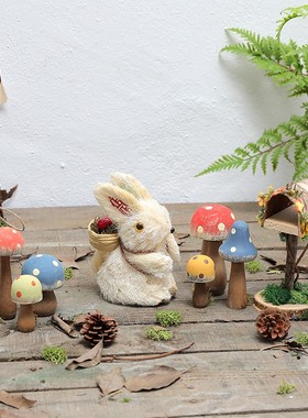 极速木桩摆设摆件自然角幼儿园植物角户外装饰P微景观别墅庭院花