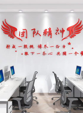 新品励志墙e贴画办公室公司企业文化背景墙面装饰贴字员工激励标