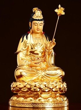 极速纯铜贴金西方三圣神像家用供奉阿弥陀佛像观音大势Y至菩萨铜