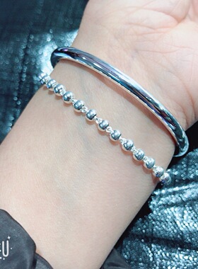 足银999经典纯手镯实心古