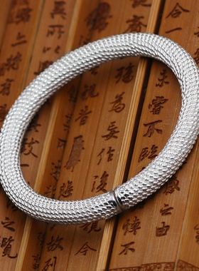 传承S999细芙蓉桂花镯麻编