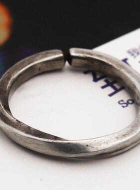 纯银戒指999足男女情侣手