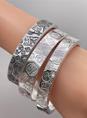 纯银工匠佰福缘吉言多宝手