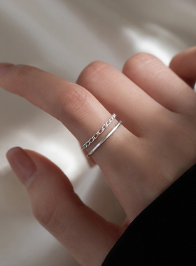 【巷南】925纯银双层戒指