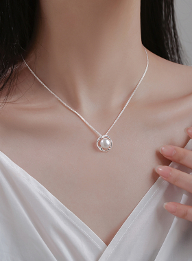 巷南999银天然珍珠颈链轻