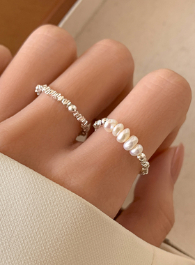 【巷南】999纯银珍珠戒指